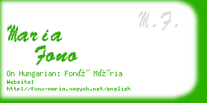 maria fono business card
