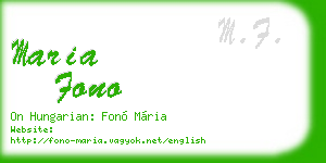 maria fono business card